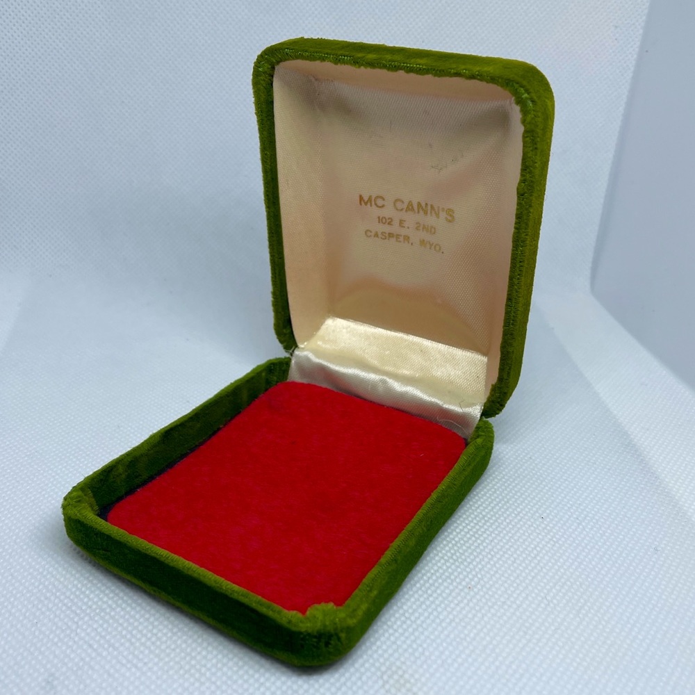 Vintage Olive Green Jewelry Box